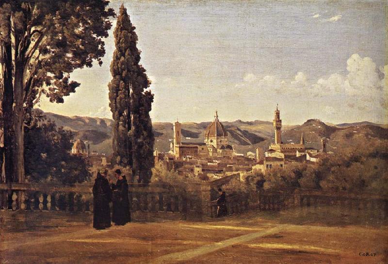 Corot Camille Florence Since the Gardens of Boboli France oil painting art